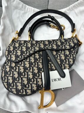‼️ Warning For Lucky people only 🍀 
Dior Blue Monogram Saddle Bag with Strap